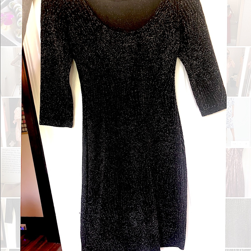 Black, sparkly body con BCX dress, worn once. Size S.